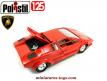 La belle Lamborghini Countach rouge en miniature de Polistil au 1/25e