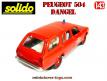 Le break 4x4 Peugeot 504 Dangel Pompiers en miniature de Solido au 1/43e