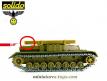 Le char Bergepanzer IV sable miniature de Solido au 1/50e incomplet