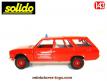 Le break 4x4 Peugeot 504 Dangel Pompiers en miniature de Solido au 1/43e