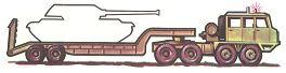 Le support gyrophare complet pour le Berliet T12 du porte char miniature Solido