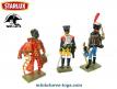 Un lot de 3 figurines de fantassins de l'empire en plomb de Starlux au 1/30e