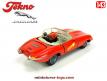 La Jaguar type E cabriolet rouge en miniature par Tekno au 1/43e