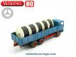 Le camion Mercedes porte rouleaux en miniature de Wiking au 1/87e H0 HO