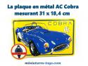 La plaque publicitaire AC Cobra en tôle peinte