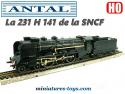 La locomotive a vapeur 231 H 141 SNCF en miniature par Antal au H0 OO