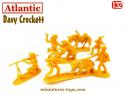 Un lot de 5 figurines de Davy Crockett et les trappeurs par Atlantic au 1/32e