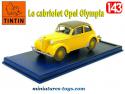 Le cabriolet Opel Olympia de Tintin et Le sceptre d'Ottokar miniature au 1/43e