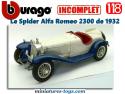 Le Spider Alfa Romeo 2300 de 1932 en miniature par Bburago au 1/18e incomplet
