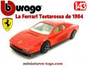 La Ferrari Testarossa rouge de 1984 en miniature par Bburago au 1/43e