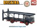 Le camion Fiat 640 transport automobiles miniature de Brekina au HO