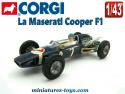 La Formule 1 Maserati Cooper en miniature de Corgi Toys au 1/43e