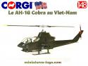 Un Hélicoptère AH-1G Cobra au Vietnam en miniature par Corgi au 1/48e