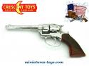 Un pistolet jouet Colt Western Mustang en métal par Crescent Toys England
