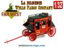 La diligence Wells Fargo Company dans l'Ouest par Del Prado au 1/32e