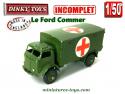 Le Ford Commer ambulance militaire miniature de Dinky Toys England au 1/50e