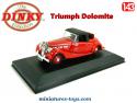 La Triumph Dolomite Cabriolet rouge miniature de Dinky Matchbox au 1/43e