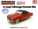Le coupé Volkswagen Karmann Ghia miniature de Dinky Toys France au 1/43e