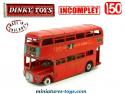 Le bus anglais Routemaster à impérial miniature Dinky Toys au 1/50e incomplet
