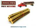 Les six grumes de bois pour le Willème fardier miniature de Dinky Toys France