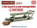 L'Unic Izoard et sa semi remorque porte autos Dinky au 1/55e à réparer