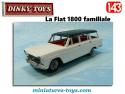 La Fiat 1800 familiale blanche en miniature par Dinky Toys au 1/43e repeinte