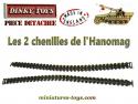 Les deux chenilles noires pour le Sdkfz Hanomag Dinky Toys au 1/40e
