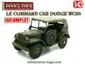 Le Command car Dodge 4x4 WC56 miniature de Dinky Toys au 1/43e incomplet