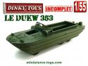 Le DUKW 353 US 6x6 amphibie miniature de Dinky Toys au 1/55e incomplet