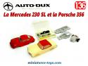 La Mercedes 230 SL et la Porsche 356 miniatures par Auto Dux au 1/36e 