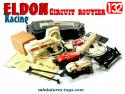 Le circuit de courses automobiles électrique miniature par Eldon USA au 1/32e