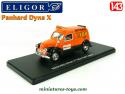 La Panhard Dyna X tolée Huiles Labo en miniature par Eligor au 1/43e