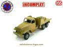 Le camion GMC 6x6 militaire en miniature de France Jouets au 1/55e incomplet