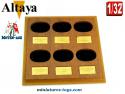 Le support en bois pour les figurines du moyen-âge Altaya au 1/32e
