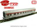 La voiture voyageurs Inox du Trans Europ Express en miniature Gégé au HO H0