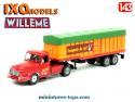 Le Willème LC 610 T et sa semi remorque bâchée miniature Ixo Models au 1/43e