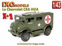 Le Chevrolet C8A HUA ambulance militaire miniature par Ixo Models au 1/43e