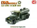 Le GMC CCKW 353 F3 Citerne militaire miniature par Ixo Models au 1/43e