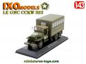 Le GMC CCKW 353 Mobile Workshop militaire miniature par Ixo Models au 1/43e