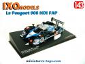 La Peugeot 908 HDI FAP des 24 h du Mans 2009 miniature Ixo Models au 1/43e