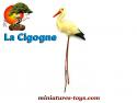 La Cigogne du jardin japonais miniature vintage