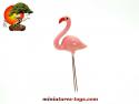 Le flamant rose du jardin japonais miniature vintage
