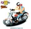 La figurine de Hercule Butter sur son Harley Davidson du Joe Bar Team au 1/18e