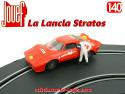 La Lancia Stratos rouge en miniature pour circuit Jouef au 1/43e