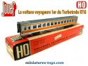 La voiture voyageurs 1er Classe du Turbotrain RTG miniature de Jouef au H0
