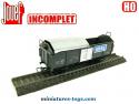 Le wagon tombereau couvert miniature par Jouef au HO H0 incomplet