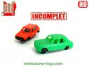 Un lot de 2 voitures miniatures avec une Jouef et une Golf Kinder au H0 HO 1/87e