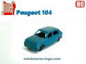 La voiture Peugeot 104 bleue en miniature par Jouef au H0 HO 1/87e