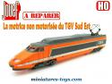 La motrice du TGV Sud Est en miniature par Jouef au HO H0 incomplète