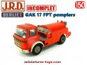 Le Berliet GAK 17 FPT pompiers en miniature de JRD incomplet au 1/50e